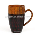 Taza de té china de madera de alta calidad del diseño rojo y negro